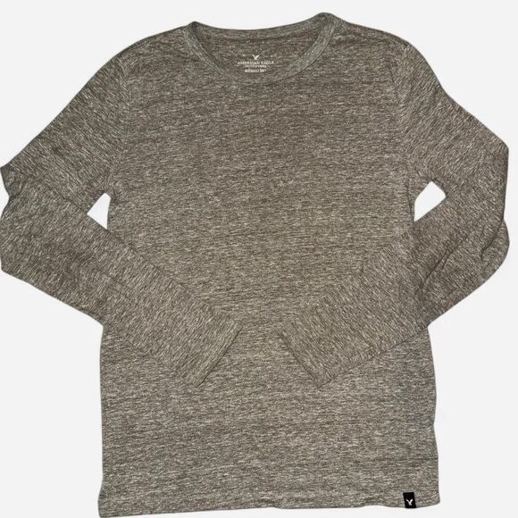 American Eagle Grey Long Sleeve Shirt - Picture 1 of 5